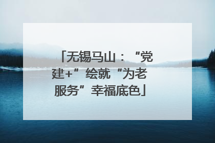 无锡马山：“党建+”绘就“为老服务”幸福底色