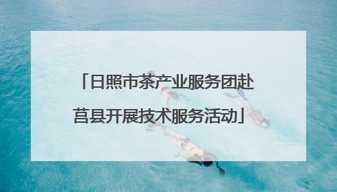 日照市茶产业服务团赴莒县开展技术服务活动