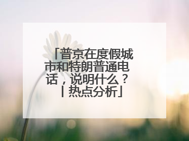 普京在度假城市和特朗普通电话，说明什么？丨热点分析