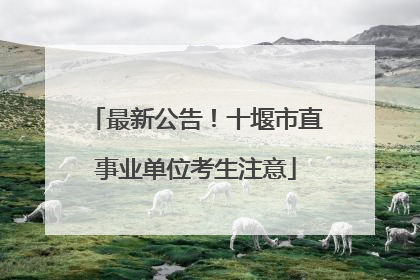 最新公告！十堰市直事业单位考生注意