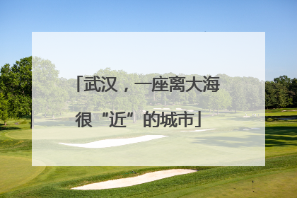 武汉，一座离大海很“近”的城市