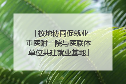 校地协同促就业 重医附一院与医联体单位共建就业基地