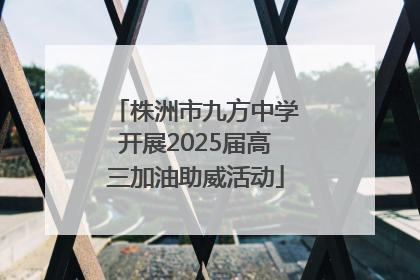 株洲市九方中学开展2025届高三加油助威活动