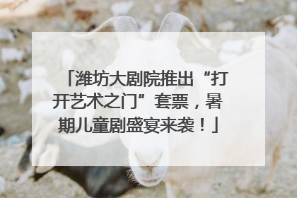 潍坊大剧院推出“打开艺术之门”套票，暑期儿童剧盛宴来袭！