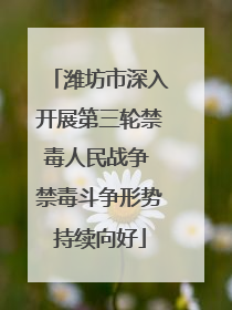潍坊市深入开展第三轮禁毒人民战争 禁毒斗争形势持续向好