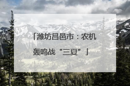 潍坊昌邑市：农机轰鸣战“三夏”