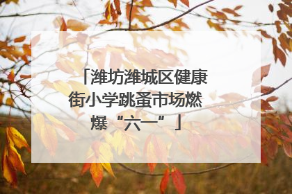 潍坊潍城区健康街小学跳蚤市场燃爆“六一”