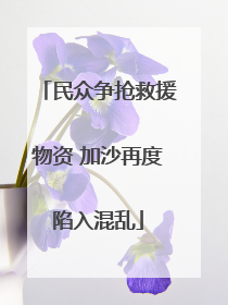 民众争抢救援物资 加沙再度陷入混乱