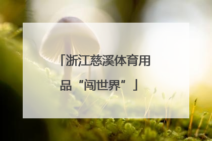 浙江慈溪体育用品“闯世界”