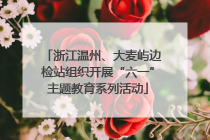 浙江温州、大麦屿边检站组织开展“六一”主题教育系列活动