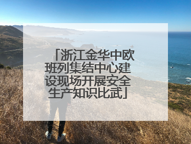 浙江金华中欧班列集结中心建设现场开展安全生产知识比武