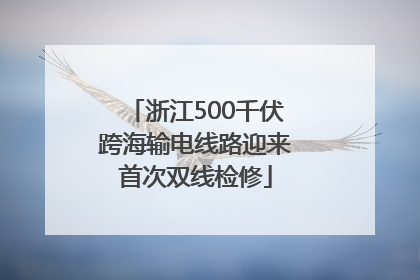 浙江500千伏跨海输电线路迎来首次双线检修