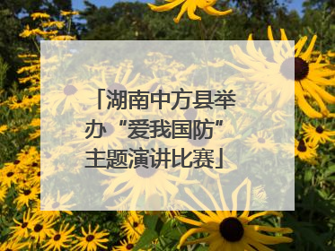 湖南中方县举办“爱我国防”主题演讲比赛