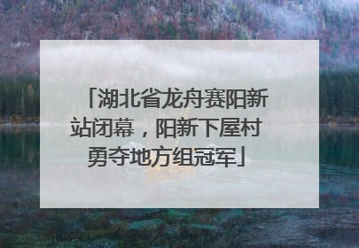 湖北省龙舟赛阳新站闭幕，阳新下屋村勇夺地方组冠军