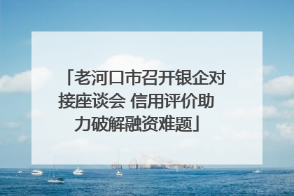 老河口市召开银企对接座谈会 信用评价助力破解融资难题