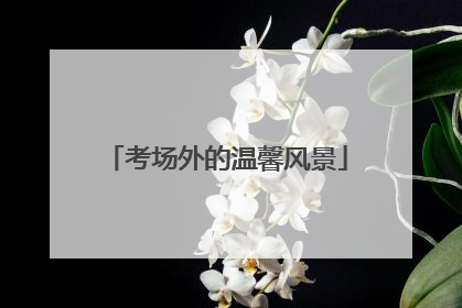 考场外的温馨风景