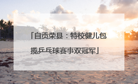 自贡荣县：特校健儿包揽乒乓球赛事双冠军