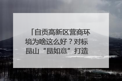 自贡高新区营商环境为啥这么好？对标昆山“昆如意”打造自贡“高兴办”｜美好生活有“盐”味