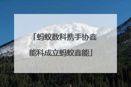 蚂蚁数科携手协鑫能科成立蚂蚁鑫能