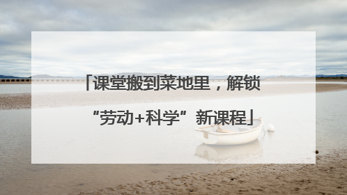 课堂搬到菜地里，解锁“劳动+科学”新课程