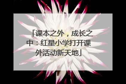 课本之外，成长之中：红星小学打开课外活动新天地