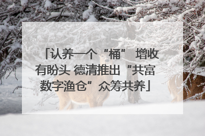 认养一个“桶” 增收有盼头 德清推出“共富数字渔仓”众筹共养