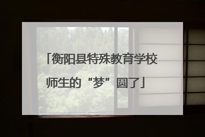 衡阳县特殊教育学校师生的“梦”圆了