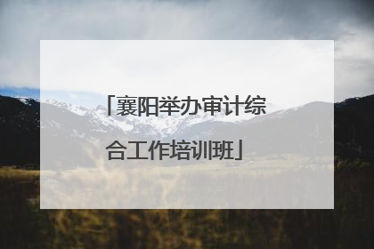 襄阳举办审计综合工作培训班