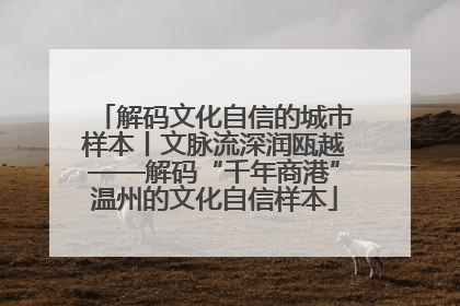 解码文化自信的城市样本丨文脉流深润瓯越——解码“千年商港”温州的文化自信样本