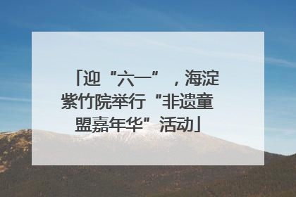 迎“六一”，海淀紫竹院举行“非遗童盟嘉年华”活动