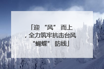 迎 “风” 而上，全力筑牢抗击台风 “蝴蝶” 防线