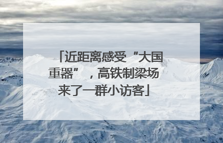 近距离感受“大国重器”，高铁制梁场来了一群小访客