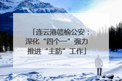 连云港赣榆公安：深化“四个一”强力推进“主防”工作