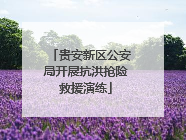 贵安新区公安局开展抗洪抢险救援演练