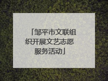 邹平市文联组织开展文艺志愿服务活动
