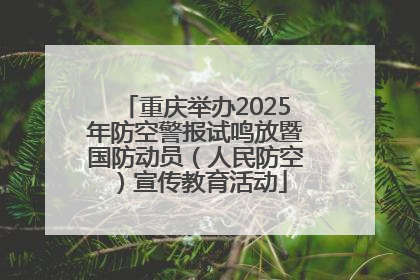 重庆举办2025年防空警报试鸣放暨国防动员（人民防空）宣传教育活动