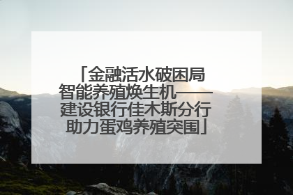 金融活水破困局 智能养殖焕生机——建设银行佳木斯分行助力蛋鸡养殖突围