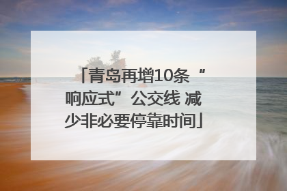 青岛再增10条“响应式”公交线 减少非必要停靠时间