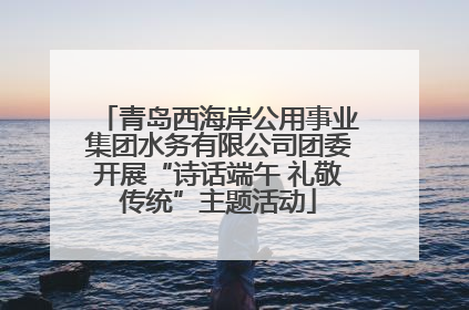 青岛西海岸公用事业集团水务有限公司团委开展“诗话端午 礼敬传统”主题活动