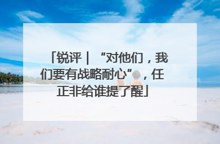 锐评｜“对他们，我们要有战略耐心”，任正非给谁提了醒