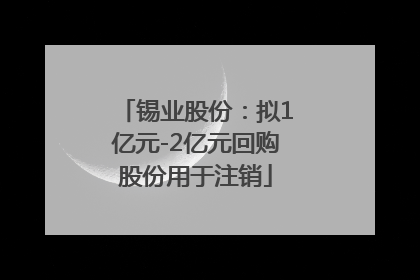 锡业股份：拟1亿元-2亿元回购股份用于注销