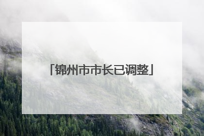 锦州市市长已调整