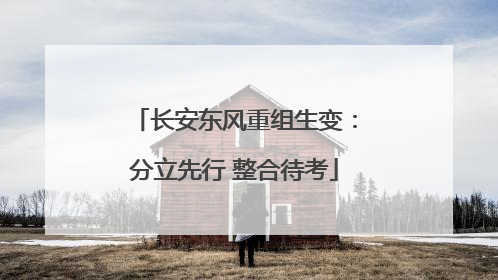 长安东风重组生变：分立先行 整合待考