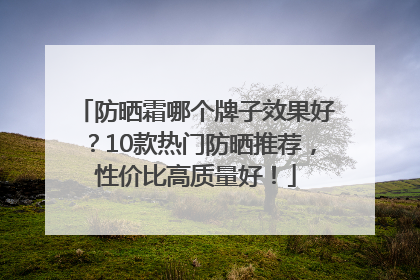 防晒霜哪个牌子效果好？10款热门防晒推荐，性价比高质量好！