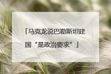 马克龙说巴勒斯坦建国“是政治要求”