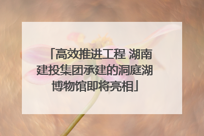 高效推进工程 湖南建投集团承建的洞庭湖博物馆即将亮相