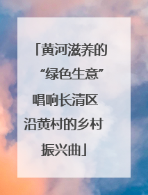 黄河滋养的“绿色生意” 唱响长清区沿黄村的乡村振兴曲