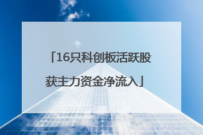 16只科创板活跃股获主力资金净流入