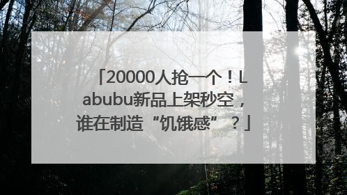 20000人抢一个！Labubu新品上架秒空，谁在制造“饥饿感”？