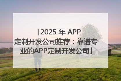2025 年 APP 定制开发公司推荐：靠谱专业的APP定制开发公司
